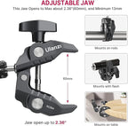 ULANZI Super Clamp Camera Clamp Mount Monitor 360° Ballhead Magic Arm Double - Image 5