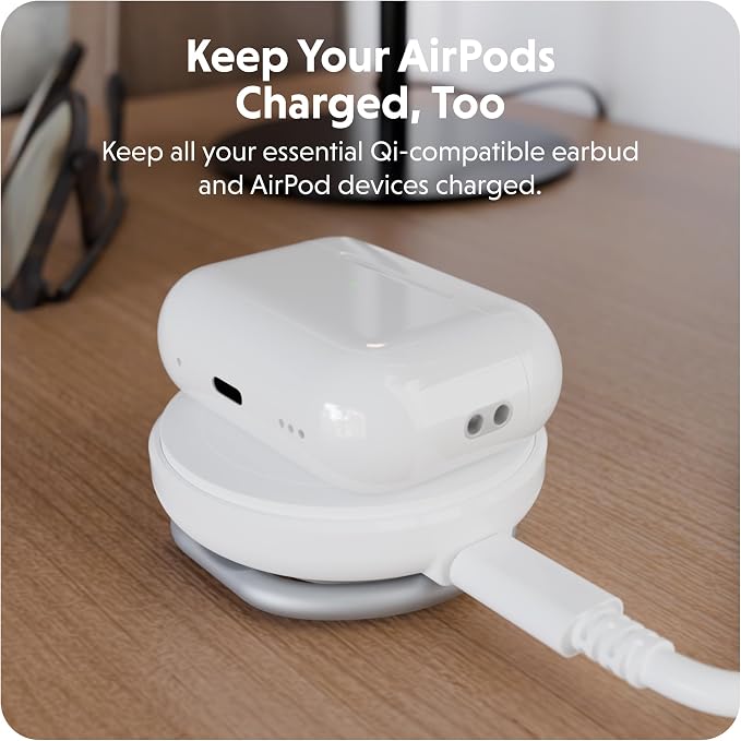 HyperJuice 2-in-1 Wireless Charger Qi2 Magnetic Stand — Fast Wireless Charger - Image 4