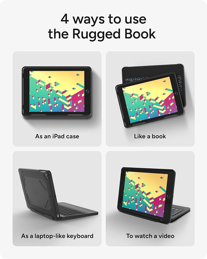 ZAGG Rugged Book Detachable Case and Magnetic-Hinged Keyboard - Image 9