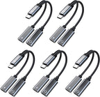 5PCS USB C Headphone Splitter, CCZ CA01 USB C to Type C Headphone Jack and by Yinyoo