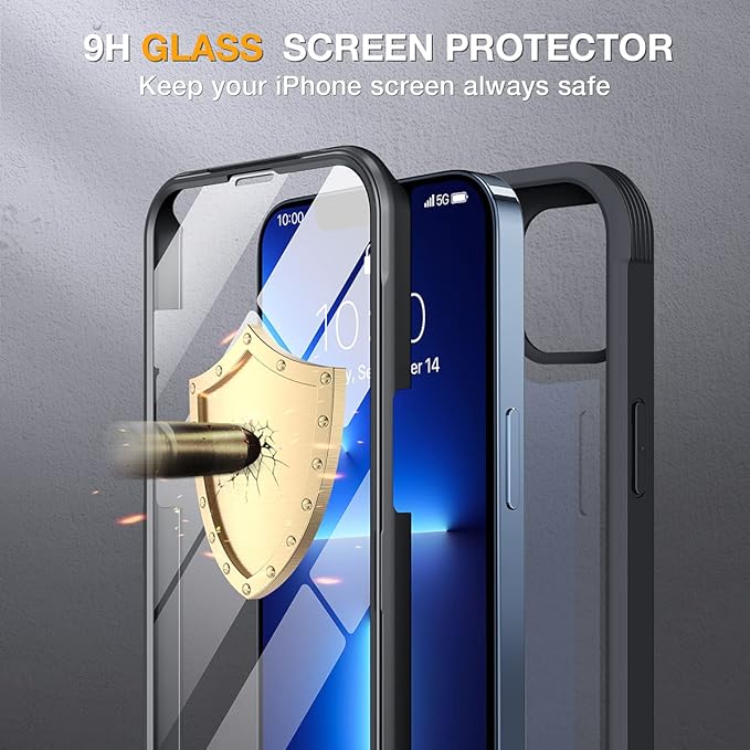 Miracase Glass Case for iPhone 13 Pro Max 6.7 inch, Upgrade Full-Body Clear - Image 3