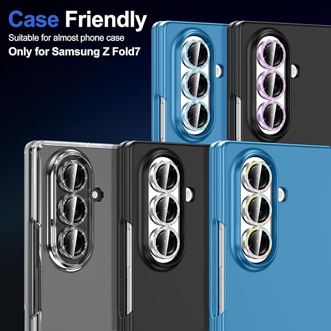 for Samsung Galaxy Z Fold 7 Camera Lens Protector, Individual Metal Ring - Image 7