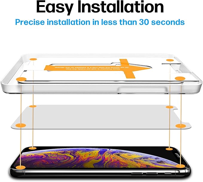 Power Theory Designed for iPhone Xs Max Screen Protector Tempered Glass - Image 2