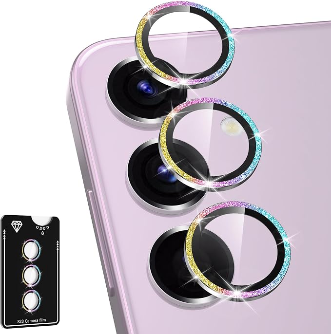 for Samsung Galaxy S23/S23 Plus Camera Lens Protector, Individual Metal Ring by Btscase