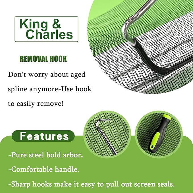 Screen Repair Kit/Tool, King&Charles Screen Roller Tool, Steel Roller - Image 5