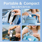 Handheld Portable Fan with Ice Cooler: 100-Speed 5500mAh Rechargeable Handheld - Image 8