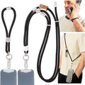Pulpo 2-in-1 Cell Phone Wrist Strap and Lanyard Black by Pulpo