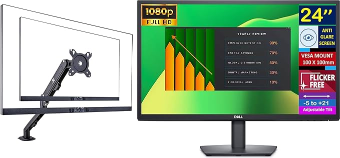Dell 24" FHD VA Monitor with 5 ms Response Time, Flicker Free & Anti-Glare by Dell