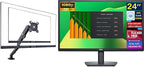 Dell 24" FHD VA Monitor with 5 ms Response Time, Flicker Free & Anti-Glare by Dell