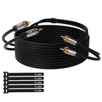 RCA Cable 150FT, 2RCA Male to 2RCA Male Stereo Audio Cable, 【Oxygen-Free Copper by Kxable