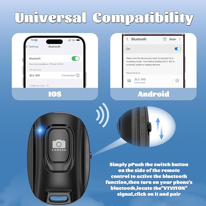 MAIRAN 2 Pack Rechargeable Wireless Camera Remote Shutter - Image 4