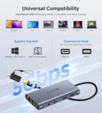 UtechSmart USB Docking Station, 11 IN 1 USB C Dock Triple Display, USB 3.0 - Image 5
