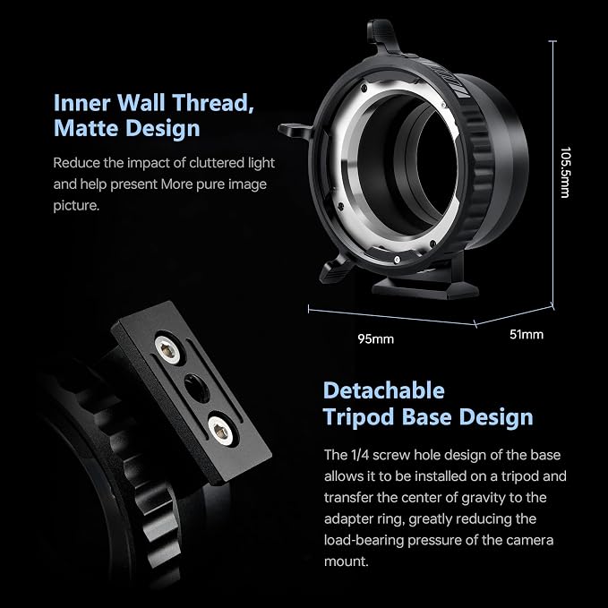 VILTROX PL-Z Lens Adapter, Lens Converter Ring Camera Lens Mount Adapter Ring - Image 6