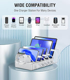 Charging Station for Multiple Devices Apple, 50W 6 Port&6 Cables Charging - Image 3