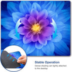 Blue Watercolor Lotus Flower Mouse Pad, Custom Design, 9.5x7.9 Inch, Non-Slip - Image 6