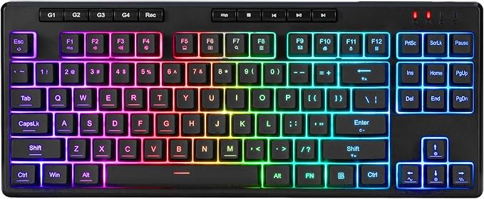 Redragon K516 PRO Shiva TKL RGB Wireless Membrane Gaming Keyboard, 87 Keys by REDRAGON