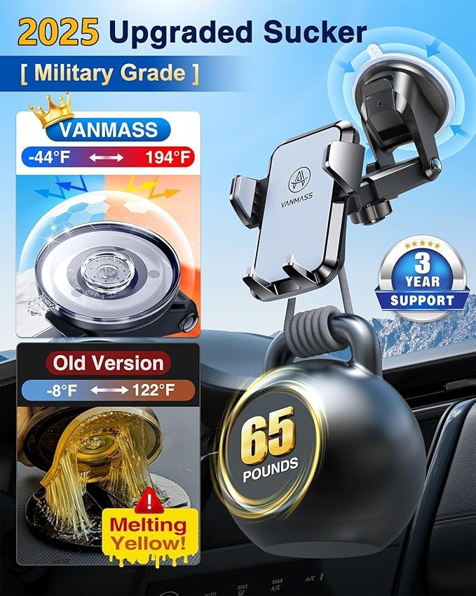 【2025 MAX Stable & Durable】Car Phone Holder VANMASS【Ultimate Military-Grade - Image 2