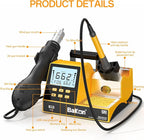 BK602S Soldering Iron & Desoldering Gun 2-In-1 Set, Hot Air Rework Station Diy - Image 2