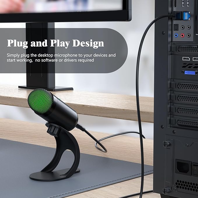 LIANGSTAR USB Computer Microphone, Podcast Mic Desktop - Image 3
