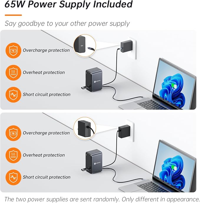 TobenONE USB C Laptop Docking Station Dual Monitor, 15-in-1 USB C Dock - Image 3