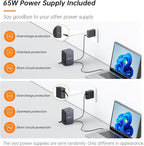 TobenONE USB C Laptop Docking Station Dual Monitor, 15-in-1 USB C Dock - Image 3