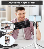 TONEOF 67" Travel Tripod, Selfie Stick, All-in-1 Phone Stand - Image 7