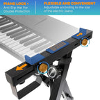 Keyboard Stand Piano w/ Wheels Duty Piano Stand Z Style Adjustable Keyboard - Image 4
