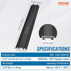 VEVOR Thermoplastic Rubber Drop Over Cable Cover Ramp, 000 lbs/axle Load - Image 7