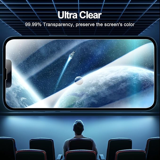 NEW'C 3 Pack Designed for iPhone 14, iPhone 13, iPhone 13 Pro Screen Protector - Image 7