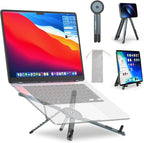Adjustable Laptop Stand for Desk, Magnetic Phone Holder by Unknown