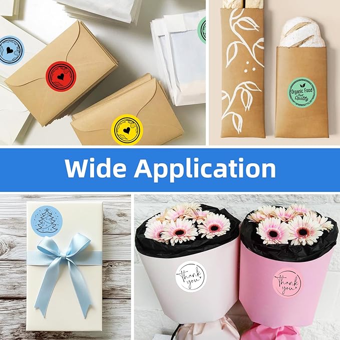 6 Rolls 2" Color Circle Direct Thermal Stickers Labels, Self-Adhesive Round - Image 6