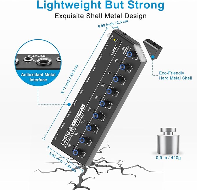 LZSIG Audio Mixer, Stereo Line Mixer - Image 6