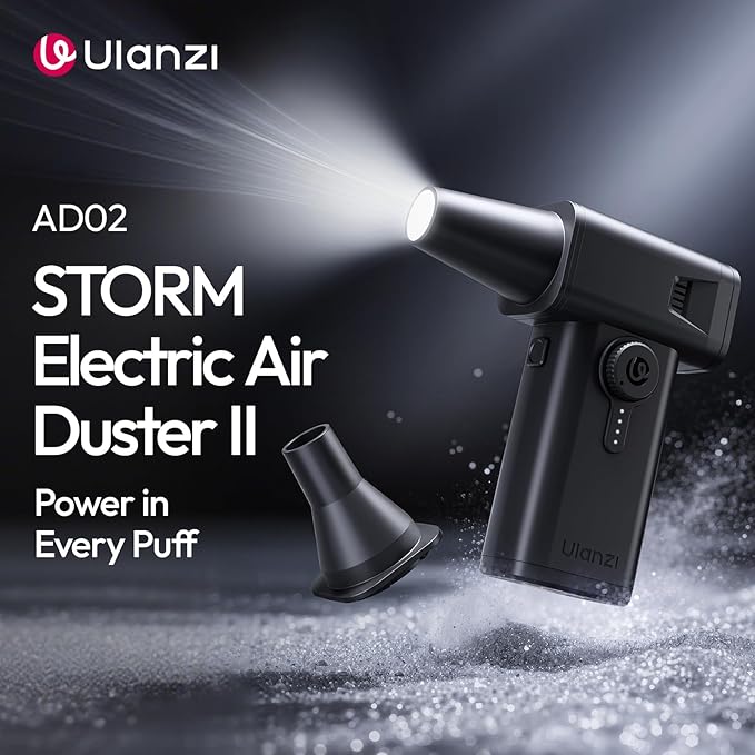 ULANZI AD02 Storm Electric Air Duster V2, 13W High-Speed Compressed Air Duster - Image 2