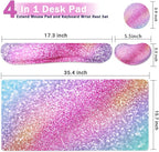 Large Keyboard Mouse Pad Set, Extended Mouse Pad+Keyboard Wrist Rest Support - Image 2