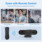 4K Webcam with Speaker and 4 AI Noise-Cancelling Mics, Wide Angle PC Cameras - Image 7