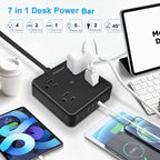 2 Pack Ultra Flat Plug Power Strip, Power Strips - Image 2