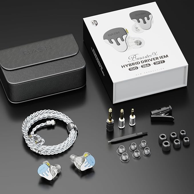 BASN BmasterX in Ear Audio Monitor, Hybrid 6 Drivers IEM Earphones - Image 5
