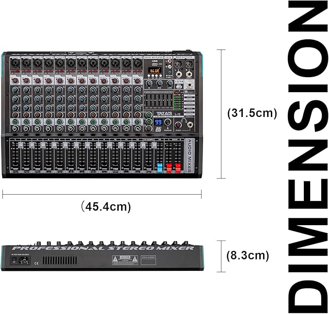 12 Channel Live Sound Audio Mixer, Mixing Console - Image 8