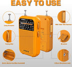 XHDATA D220 Portable Radio AM FM SW Shortwave Receiver Pocket Radios, 2AA - Image 4