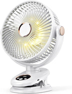 iNeibo 10000mAh Portable Clip on Fan, 90° Oscillating Fan, 8 Inch Rechargeable by iNeibo