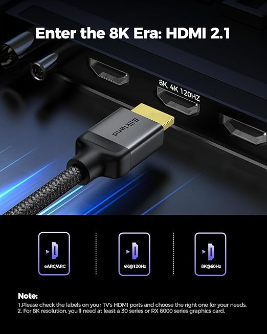 Silkland Certified Long 10K 8K HDMI 2.1 Cable 20ft, Ultra High Speed HDMI® - Image 3
