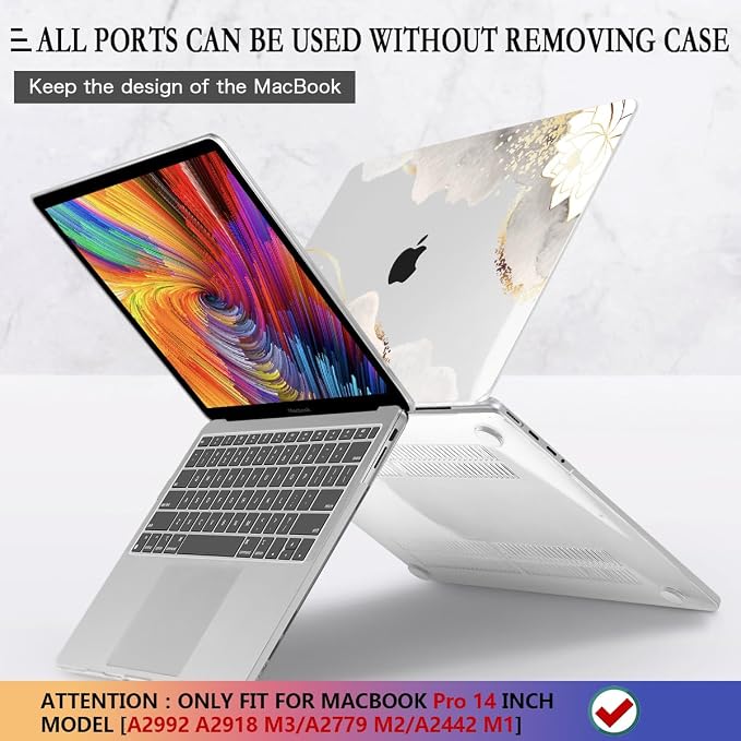 CISSOOK Compatible with MacBook Pro 14 inch Case 2024 2023-2021 Release Model: - Image 5
