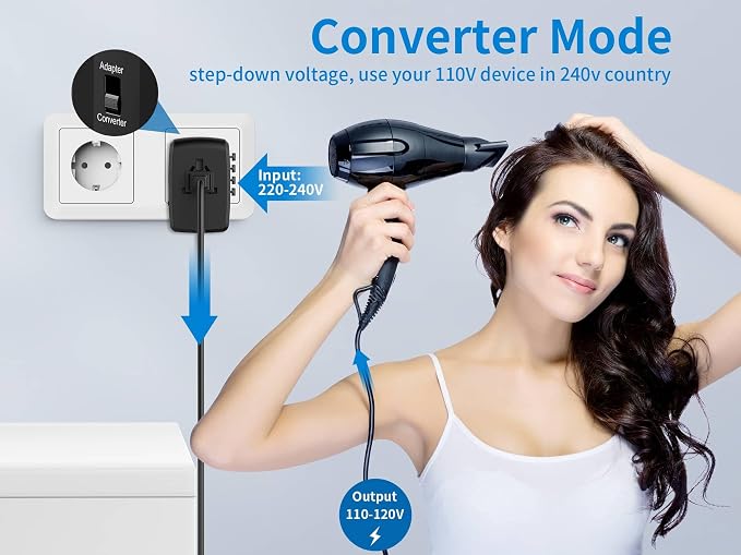 International Travel Adapter Voltage Converter Combo - Image 3