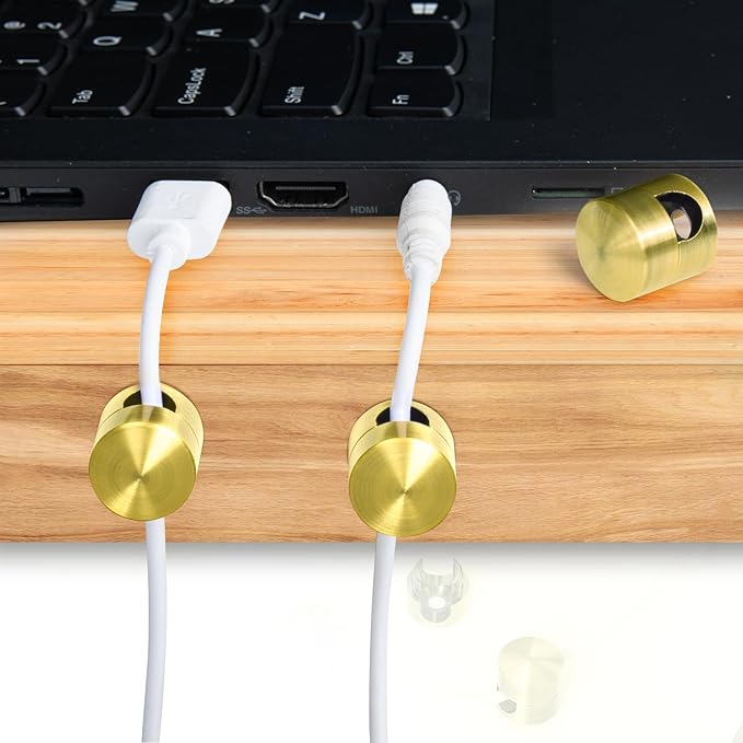 4 Sets Charger Holders for Cords, Adhesive Metal Cord Clips, Cable Management - Image 6
