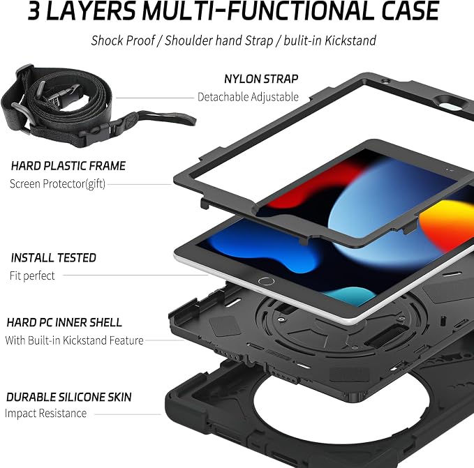 ZenRich Shockproof Case for iPad 9th/8th/7th Generation 10.2 inch 2021/2020/2019 - Image 7