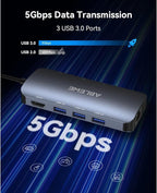 ABLEWE USB C Hub Ethernet, 8 in 1 Multiport USB C to HDMI Adapter 4K@60Hz - Image 4