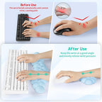Cloud Wrist Rest for Keyboard and Mouse, Memory Foam PU Leather Keyboard Wrist - Image 3