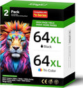 64XL Ink Cartridge Black/Color Combo Pack Replacement by KingKJInkToner