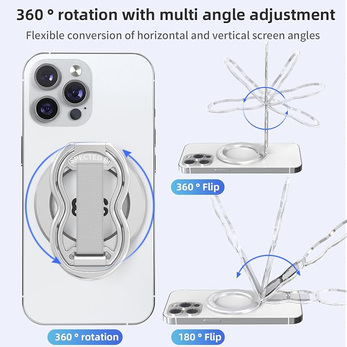 RESPECTED-BRO-Magnetic-Phone-Grip-Stand-with-Finger-Strap, 4-in-1 Magnetic Ring - Image 3