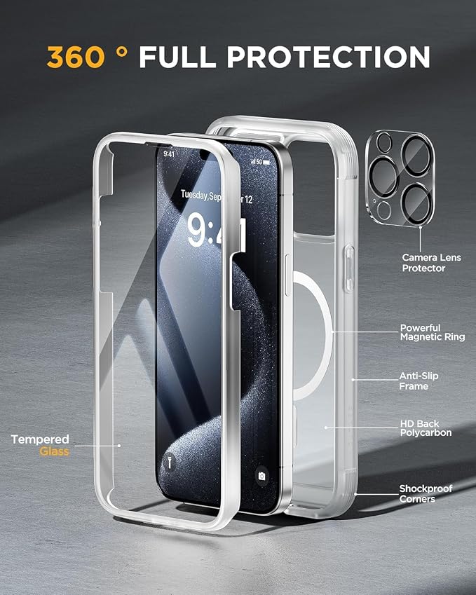 Miracase Magnetic for iPhone 12 Pro Max Case Full-Body Phone case - Image 2